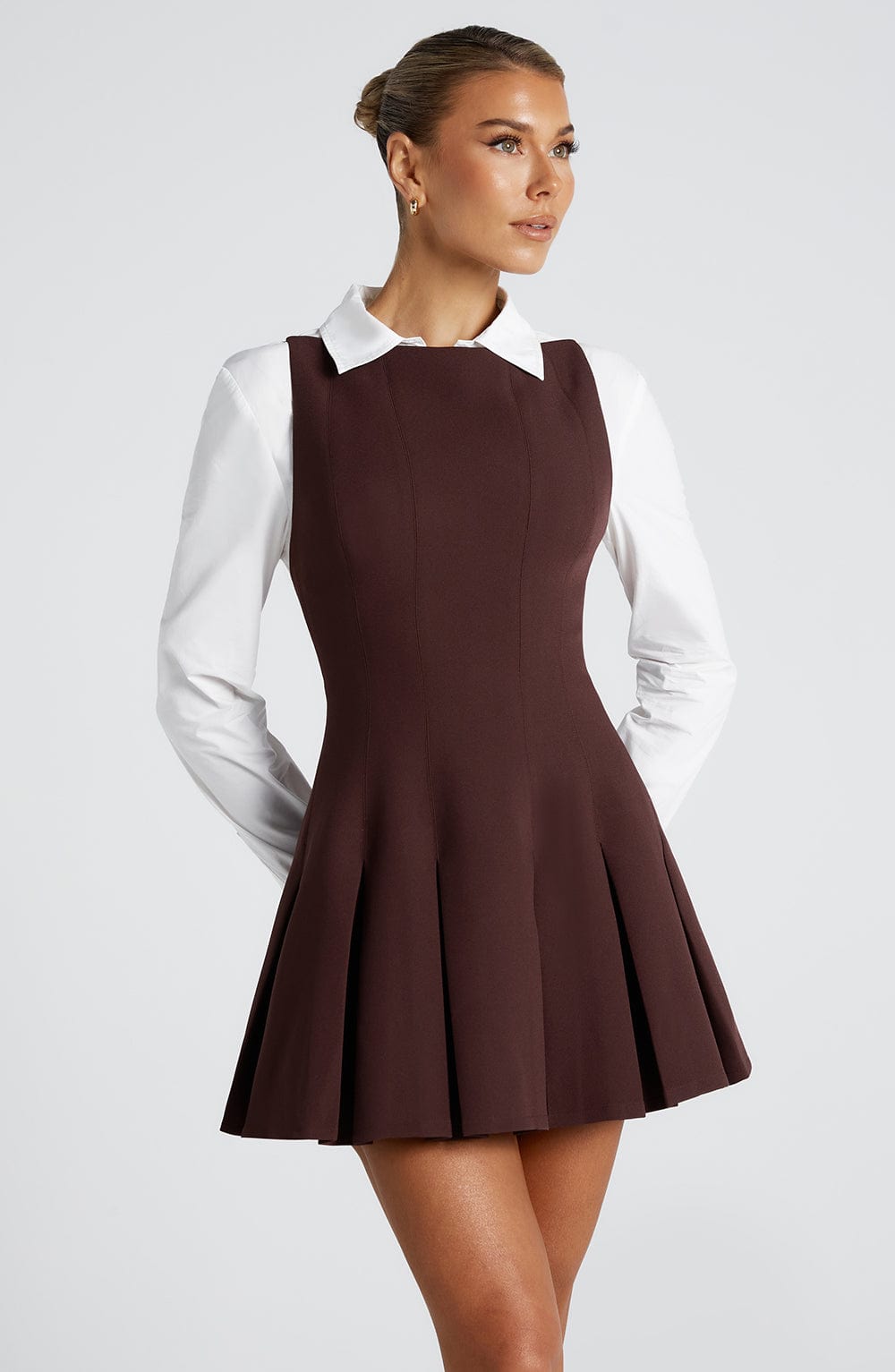 India Mini Dress - Plum Brown