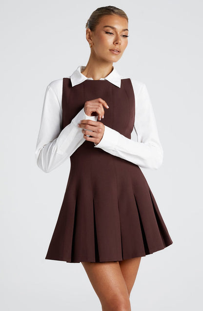 India Mini Dress - Plum Brown