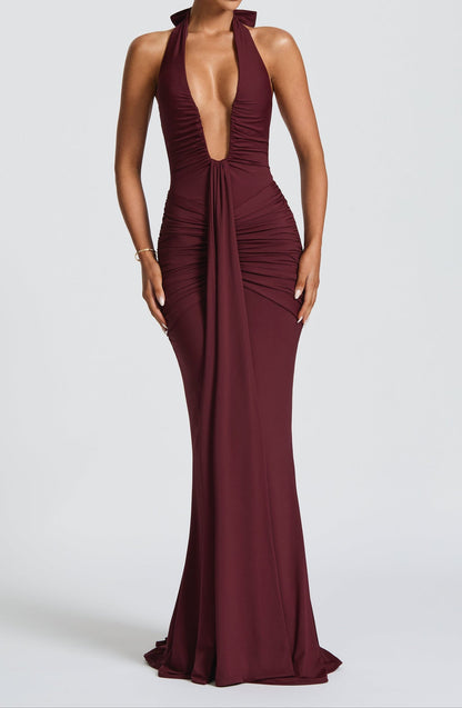 Graziana Maxi Dress - Cherry Lacquer