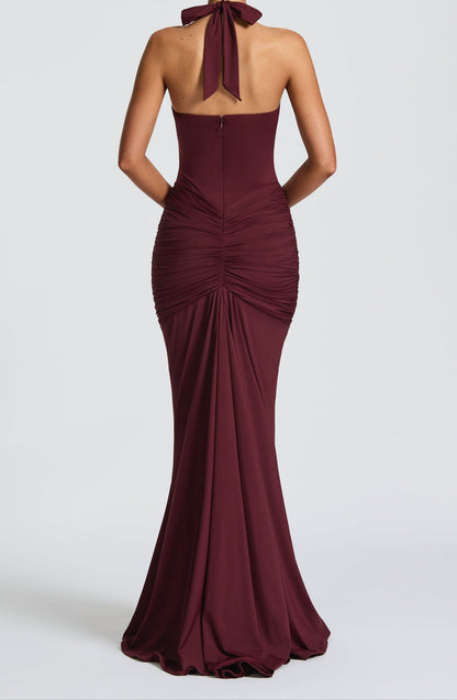 Graziana Maxi Dress - Cherry Lacquer