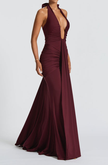 Elvera Maxi Dress - Cherry Lacquer