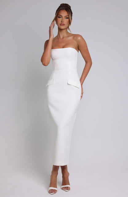 Vanessa Midaxi Dress-Ivory