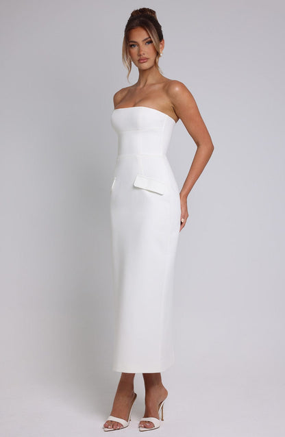 Vanessa Midaxi Dress-Ivory