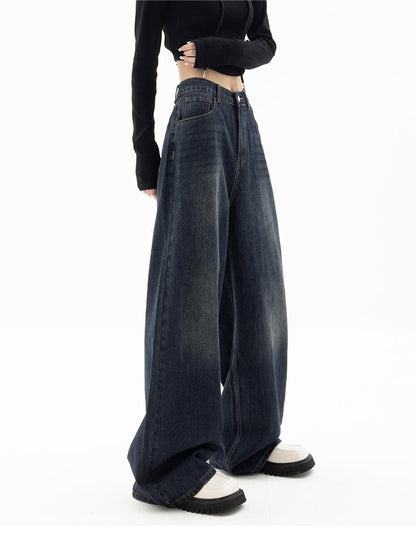 Women's Dark Blue 90s Boyfriend Jeans | Baggy
