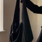 Large Nylon Drawstring Shoulder Bag Black