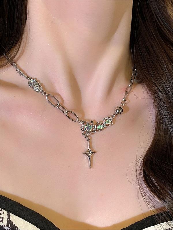 Y2k Star Moonstone Necklace