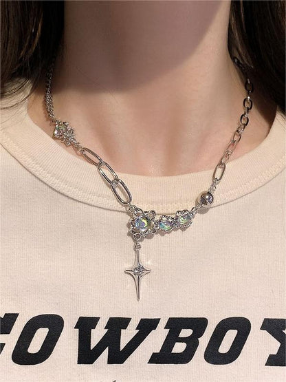 Y2k Star Moonstone Necklace