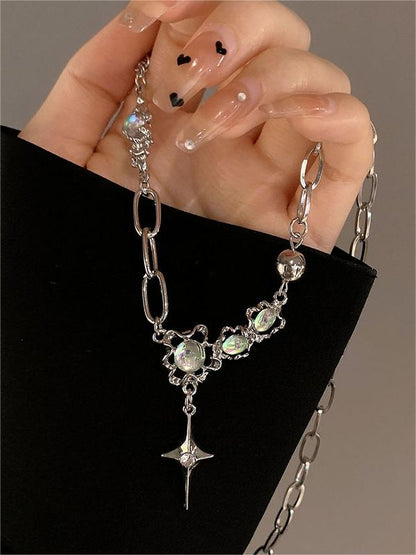 Y2k Star Moonstone Necklace