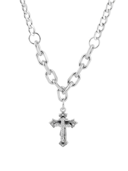 Vintage Cross Rhinestone Pendant