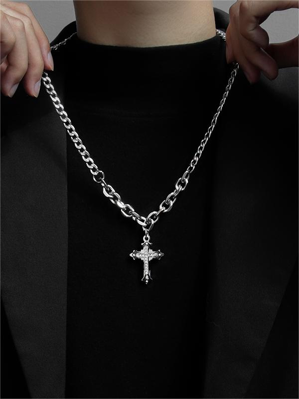 Vintage Cross Rhinestone Pendant