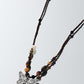 Vintage Beaded Stone Butterfly Necklace/Vintage Beaded Stone Butterfly Necklace