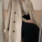 Klassischer Oversize Langer Mantel mit Reverskragen und Gürtel