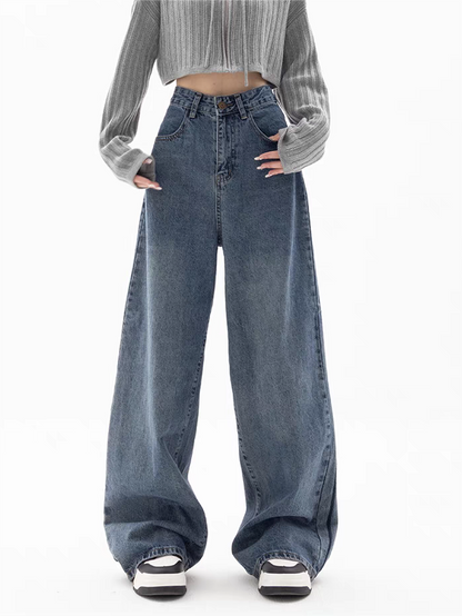 2000s Blue Baggy Boyfriend Jeans