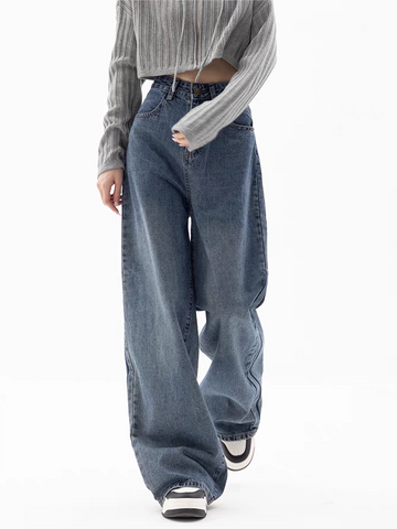 2000s Blue Baggy Boyfriend Jeans