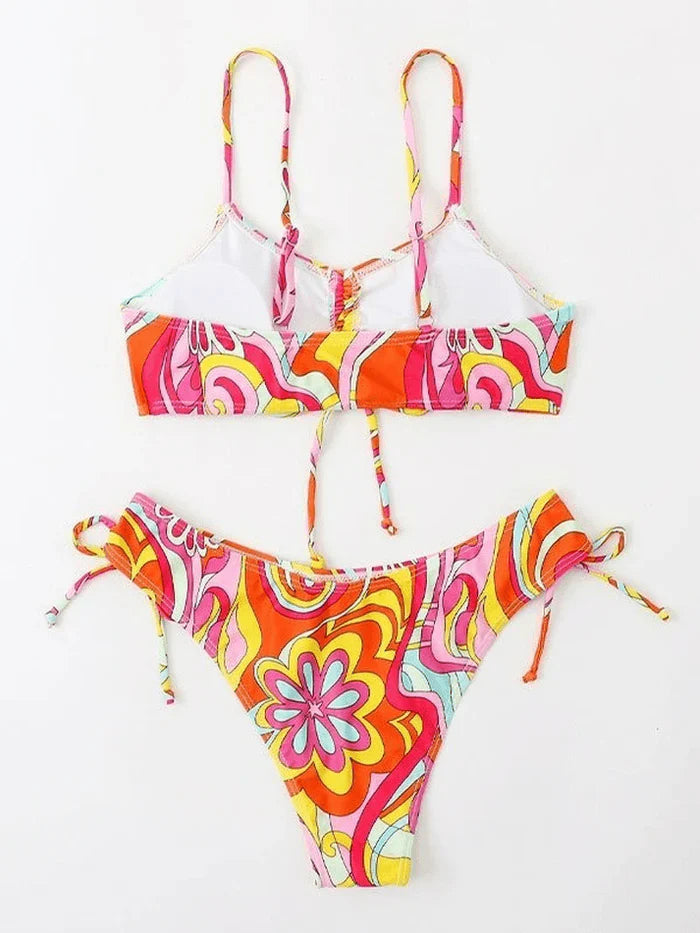 Conjunto de bikini Sweet Wave con estampado floral