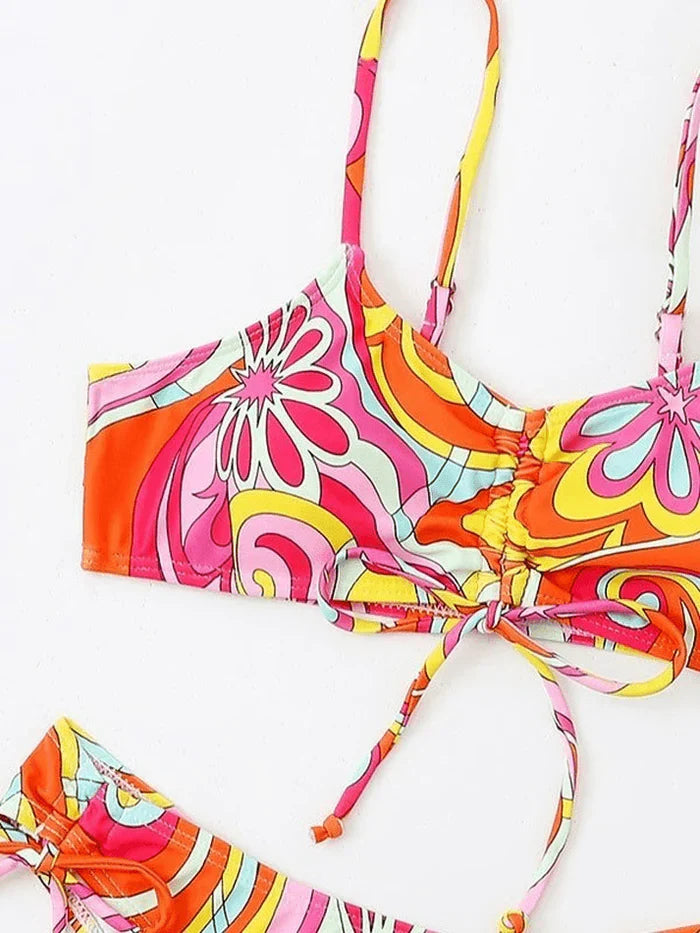 Conjunto de bikini Sweet Wave con estampado floral