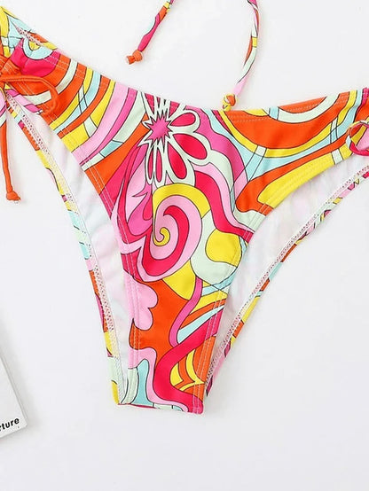 Sweet Wave Bikini Set with Floral Print