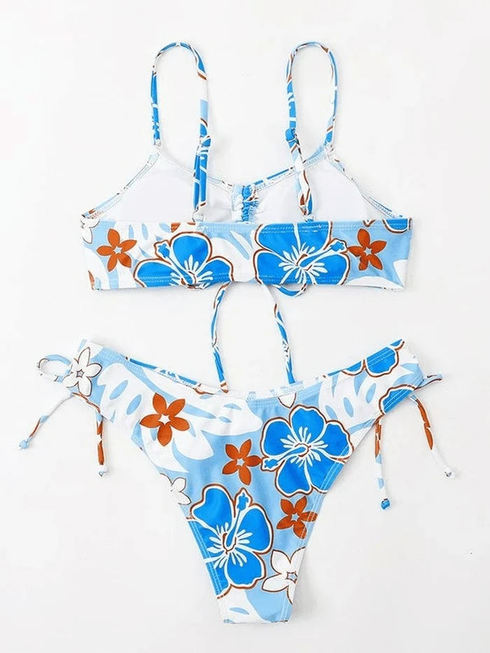 Conjunto de bikini Sweet Wave con estampado floral