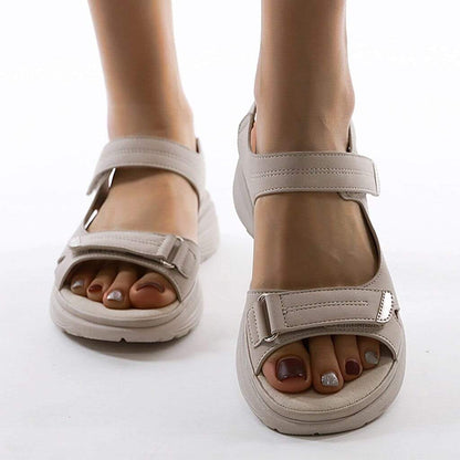 Women's Casual Platform Sandals | with Velcro Closure