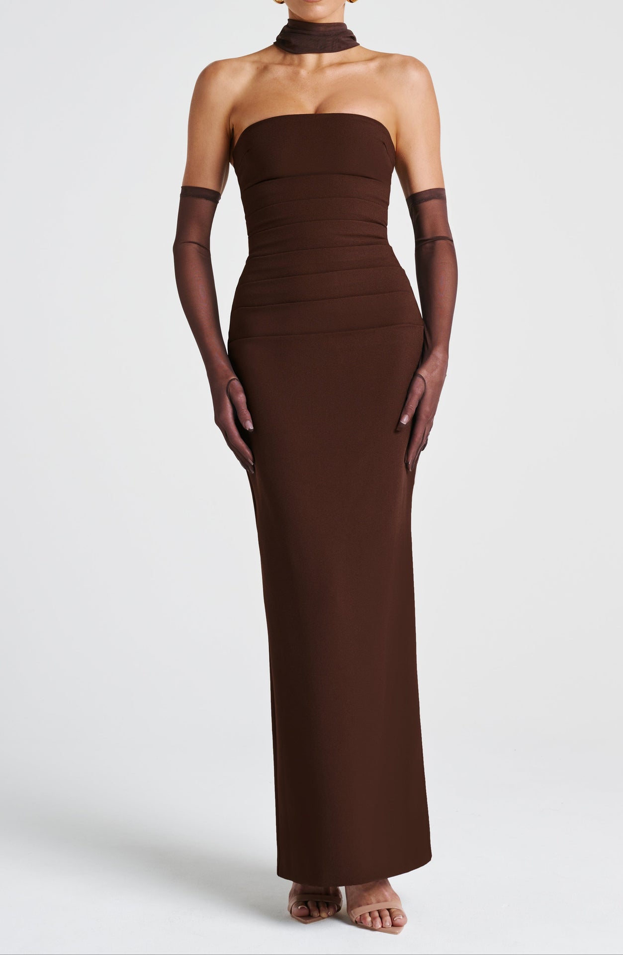 Mafalda Maxi Dress - Plum Brown