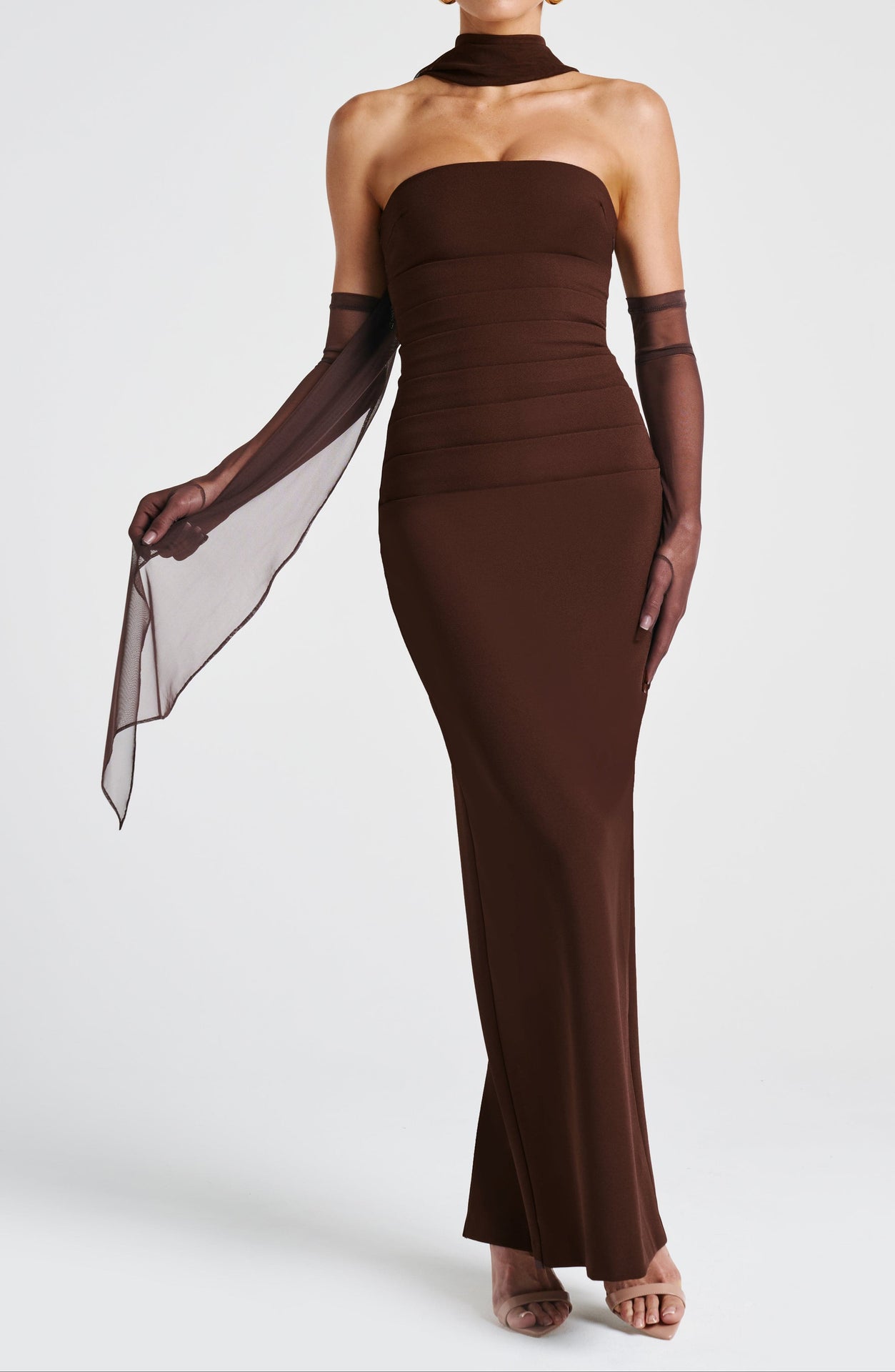 Mafalda Maxi Dress - Plum Brown