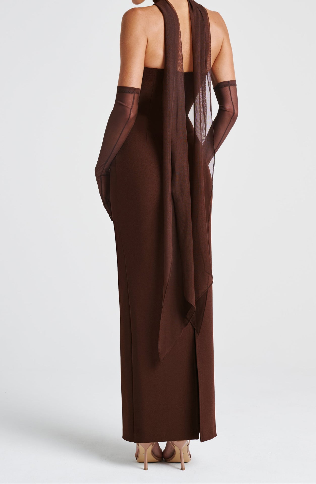 Mafalda Maxi Dress - Plum Brown