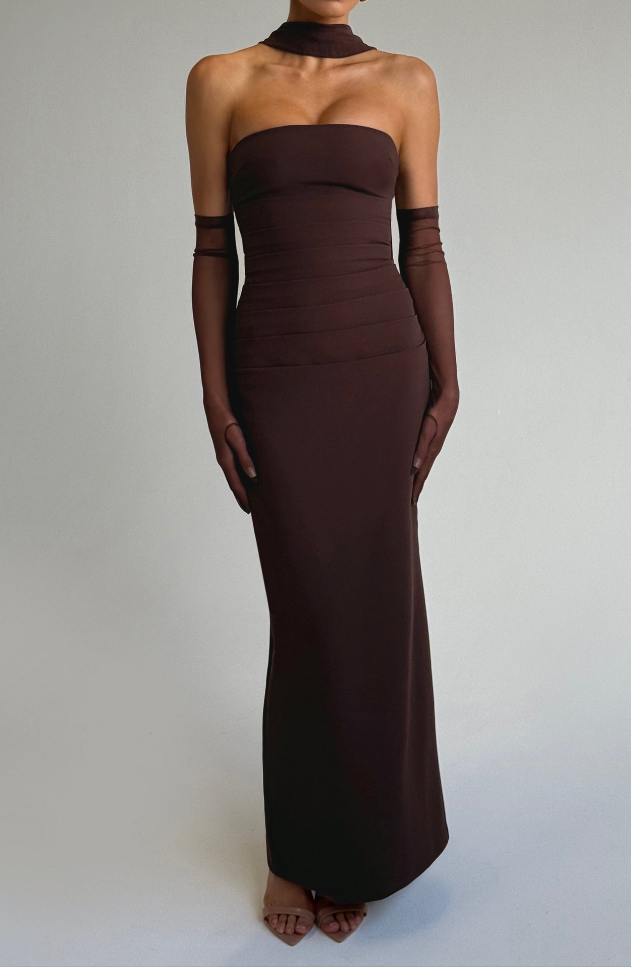 Mafalda Maxi Dress - Plum Brown