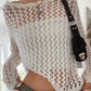 Long sleeve crochet top with lace pattern