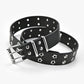 Belt with double star eyelet buckle vintage 80s