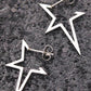 Earrings with asymmetric star pendant