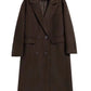 Brauner Vintage Mantel mit Reverskragen